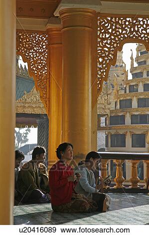 people person women myanmar shwedagon paya front View Large Photo Image Stock Photo - people person women myanmar shwedagon paya front. Fotosearch