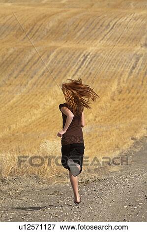 people summer girl children young running down View Large Photo Image Stock Photo - people summer girl children young running down . Fotosearch