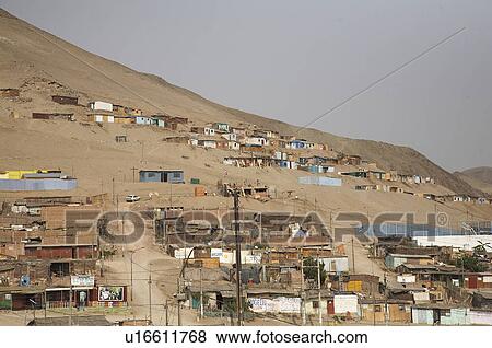 peru slum alta pamplona lima america latin south View Large Photo Image Stock Photo - peru slum alta pamplona lima america latin south. Fotosearch
