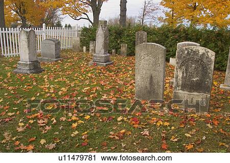 Stock Image -  quaker cemetary grand isle vt lake champlain vt. Fotosearch
