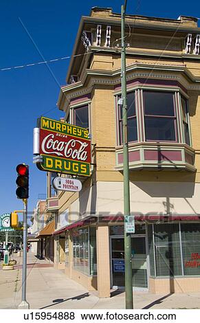 retro old fashioned 50s style drug store in town View Large Photo Image Stock Photo - retro old fashioned 50s style drug store in town. Fotosearch