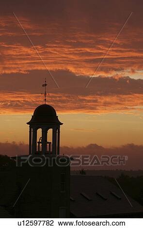 Stock Image -  silhouette frame border pattern sunrise bell new. Fotosearch