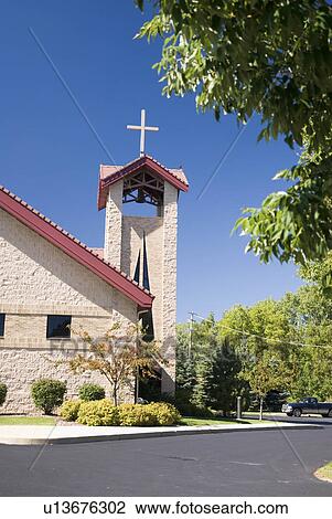 Stock Image -  st anthony catholic church pewaukee usa . Fotosearch