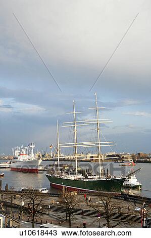 tall ship freighter rickmer rickmers circ 1896 View Large Photo Image Stock Image - tall ship freighter rickmer rickmers circ 1896. Fotosearch