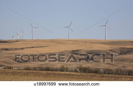 Stock Photo -  technology wind farm energy blue fuel. Fotosearch
