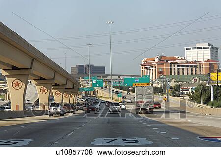 texas dallas high five freeway highway traffic View Large Photo Image Stock Photo - texas dallas high five freeway highway traffic. Fotosearch
