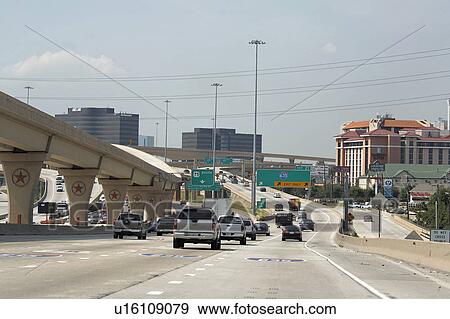 texas dallas high five freeway highway traffic View Large Photo Image Stock Photo - texas dallas high five freeway highway traffic. Fotosearch