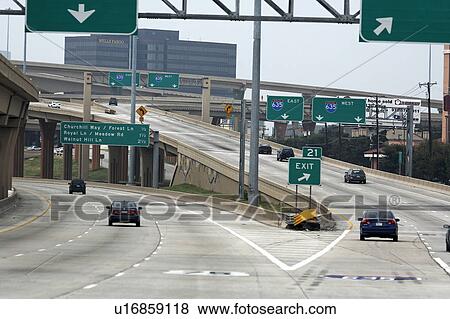 texas dallas high five freeway highway traffic View Large Photo Image Stock Photo - texas dallas high five freeway highway traffic. Fotosearch