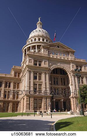Stock Image -  texas tx state capital building front entrance. Fotosearch