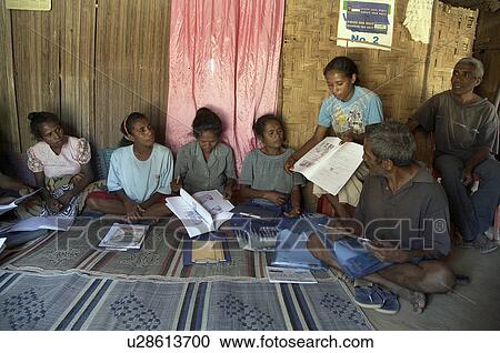 Stock Image -  timor leste adult literacy class fatumerita east. Fotosearch