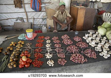 Stock Image -  timor leste vegetables sale market east asia . Fotosearch