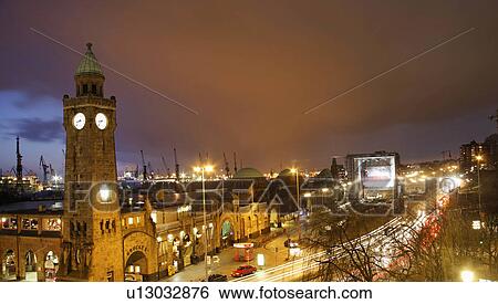 tower landungsbr cken hamburgs elbe river tells View Large Photo Image Stock Photograph - tower landungsbr cken hamburgs elbe river tells. Fotosearch