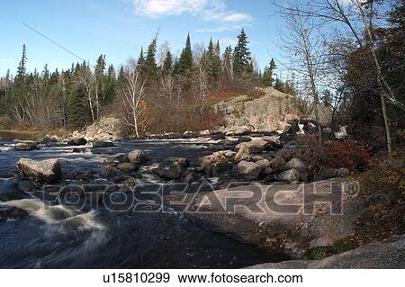 tulabi falls nopiming provincial park manitoba View Large Photo Image Stock Photo - tulabi falls nopiming provincial park manitoba. Fotosearch