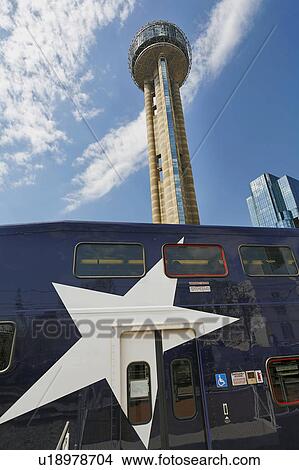 Picture -  usa texas dallas reunion tower trinity railway. Fotosearch