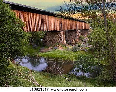 water bridge bucolic covered outdoor peaceful View Large Photo Image Stock Photo - water bridge bucolic covered outdoor peaceful. Fotosearch