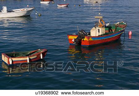 Stock Image -  water fish colorful boats in part portugal porta . Fotosearch