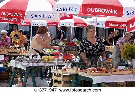 water fruit vegetable market stalls in dubrovnik View Large Photo Image Stock Photo - water fruit vegetable market stalls in dubrovnik. Fotosearch