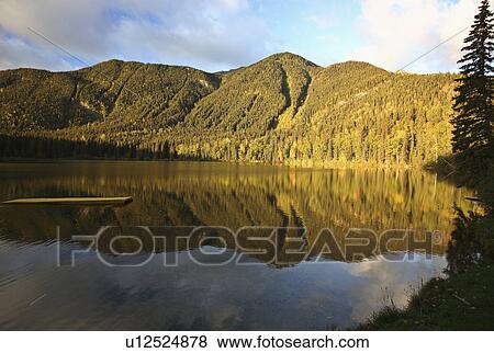 Stock Photo -  water hart lake in awesome alberta . Fotosearch