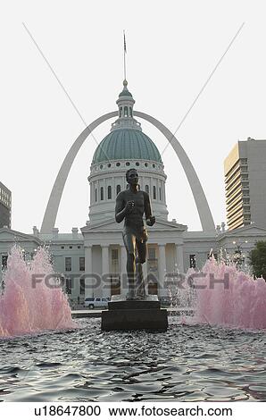 Stock Image -  water man st louis downtown fountain mo missouri . Fotosearch