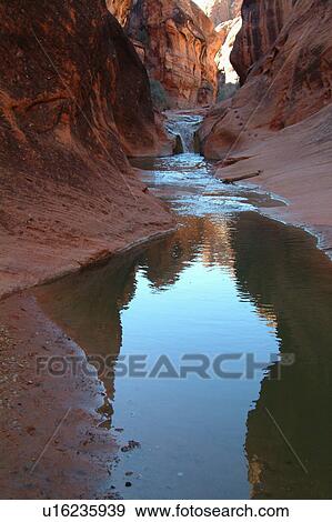 Stock Photo -  water pattern reflection scenic outdoors canyon . Fotosearch