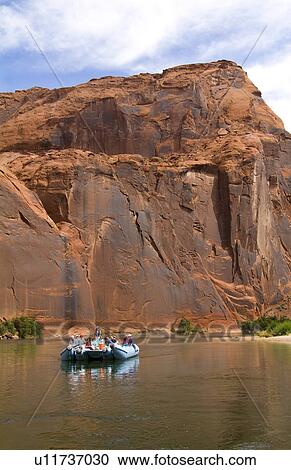 water tourists riding raft in colorado river View Large Photo Image Stock Image - water tourists riding raft in colorado river. Fotosearch