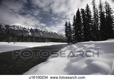 water winter open in snow covered clouds clear View Large Photo Image Picture - water winter open in snow covered clouds clear. Fotosearch