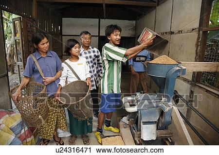 Stock Image -  woman food people border person women myanmar. Fotosearch
