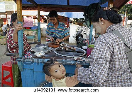 Stock Image -  woman food people child border person children . Fotosearch