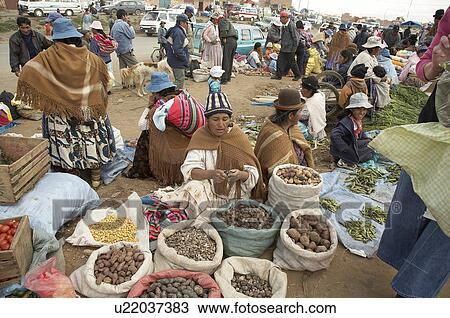 Stock Image -  woman food people person women bolivia aymara . Fotosearch