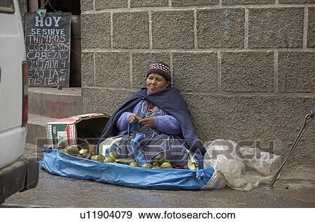 Stock Photo -  woman food people person women bolivia aymara . Fotosearch