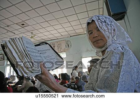 Stock Image -  woman people border person book women myanmar. Fotosearch