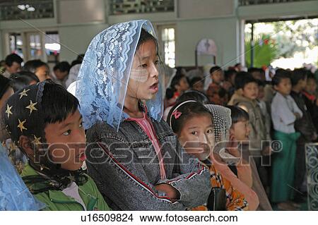 Picture -  woman people border person women myanmar sunday. Fotosearch