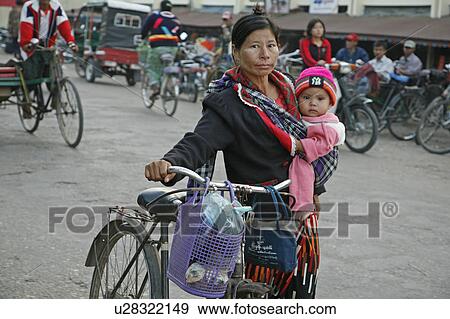 Stock Photo -  woman people child border person children women. Fotosearch