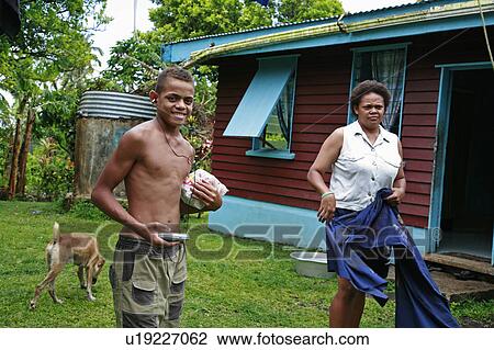 Stock Image -  woman people child person children women fiji 17. Fotosearch