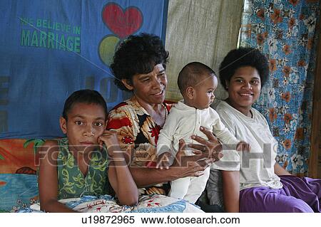 Stock Photography -  woman people child person children women fiji 54. Fotosearch