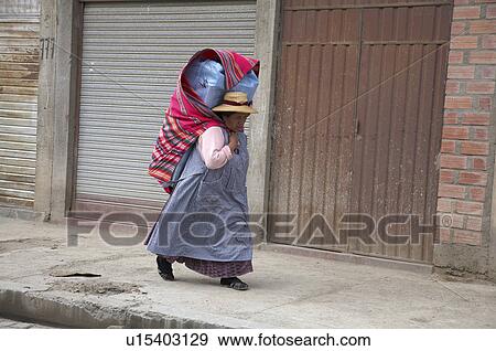 woman people person women bolivia carrying heavy View Large Photo Image Stock Photo - woman people person women bolivia carrying heavy . Fotosearch