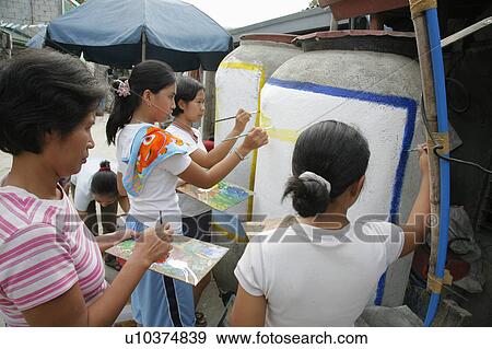 woman water people person women painting tank se View Large Photo Image Stock Photo - woman water people person women painting tank se . Fotosearch