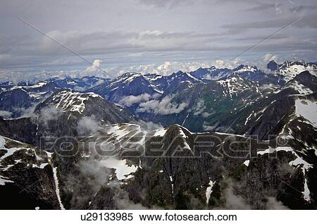 Stock Photography -  aerial view some west coastal rocky mountain. Fotosearch