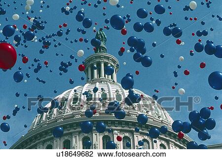 capitol red white blue balloons washington dc View Large Photo Image Stock Image - capitol red white blue balloons washington dc. Fotosearch