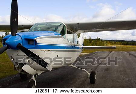 cesna aircraft parked rural airstrip airplane View Large Photo Image Stock Photo - cesna aircraft parked rural airstrip airplane. Fotosearch