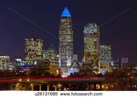 Stock Photo -  charlotte city north carolina area buildings. Fotosearch