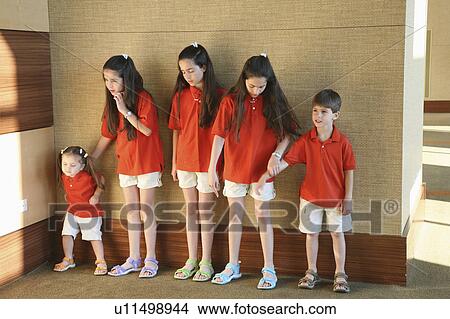 children triplets siblings kids girls boy painet View Large Photo Image Picture - children triplets siblings kids girls boy painet. Fotosearch