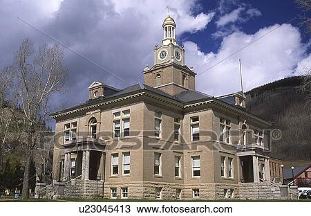 Stock Image -  colorado courthouse 1907 san juan county co . Fotosearch