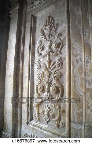 Stock Photo -  design detail alabaster carving dolmabahce stone. Fotosearch