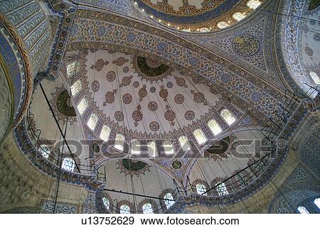 detail ceiling dome blue mosque istanbul camii View Large Photo Image Stock Photo - detail ceiling dome blue mosque istanbul camii. Fotosearch