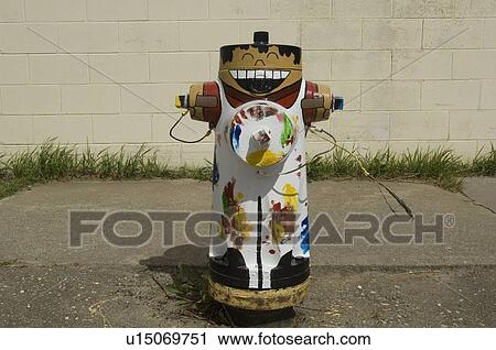 dog art fire colorful painted hydrant in mcbride View Large Photo Image Stock Image - dog art fire colorful painted hydrant in mcbride. Fotosearch