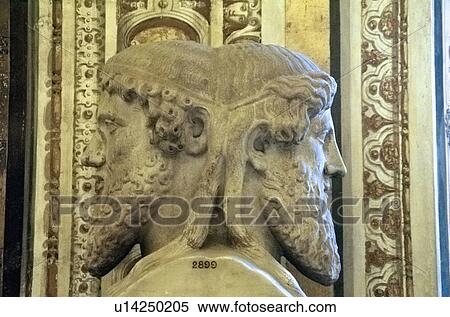 face art two faced statue in vatican museum rome View Large Photo Image Stock Photography - face art two faced statue in vatican museum rome. Fotosearch
