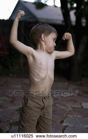 food child kid skinny young boy showing muscles View Large Photo Image Stock Photography - food child kid skinny young boy showing muscles. Fotosearch
