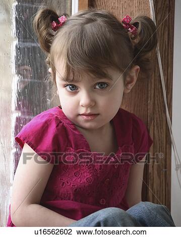girl child children kid pretty posing window View Large Photo Image Stock Image - girl child children kid pretty posing window. Fotosearch