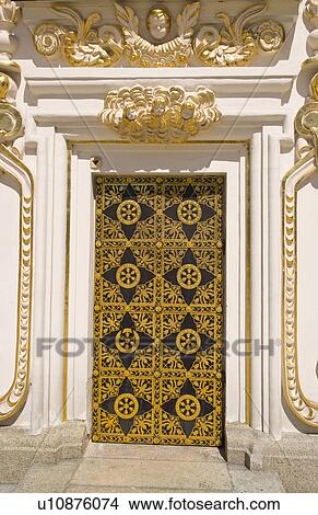 gold doorway beautiful famous perchersk lavra View Large Photo Image Picture - gold doorway beautiful famous perchersk lavra . Fotosearch